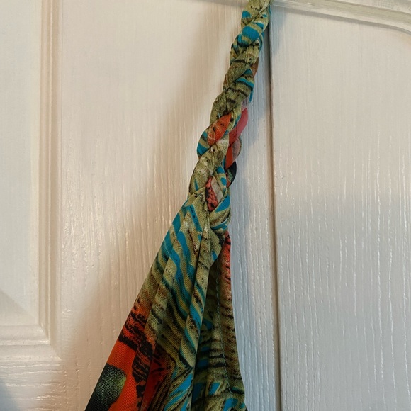 Peacock Feather Print Maxi Dress - Picture 2 of 5